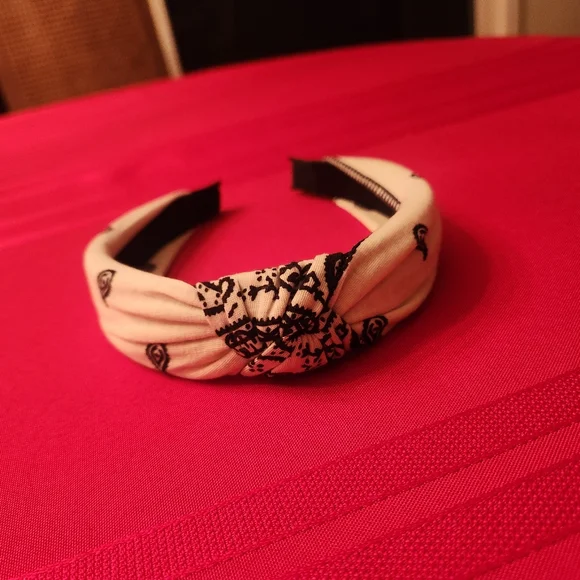 Source Unknown Black and White Knotted Headband - Picture 3 of 6